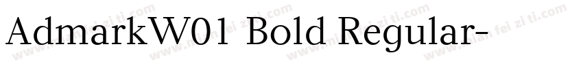 AdmarkW01 Bold Regular字体转换